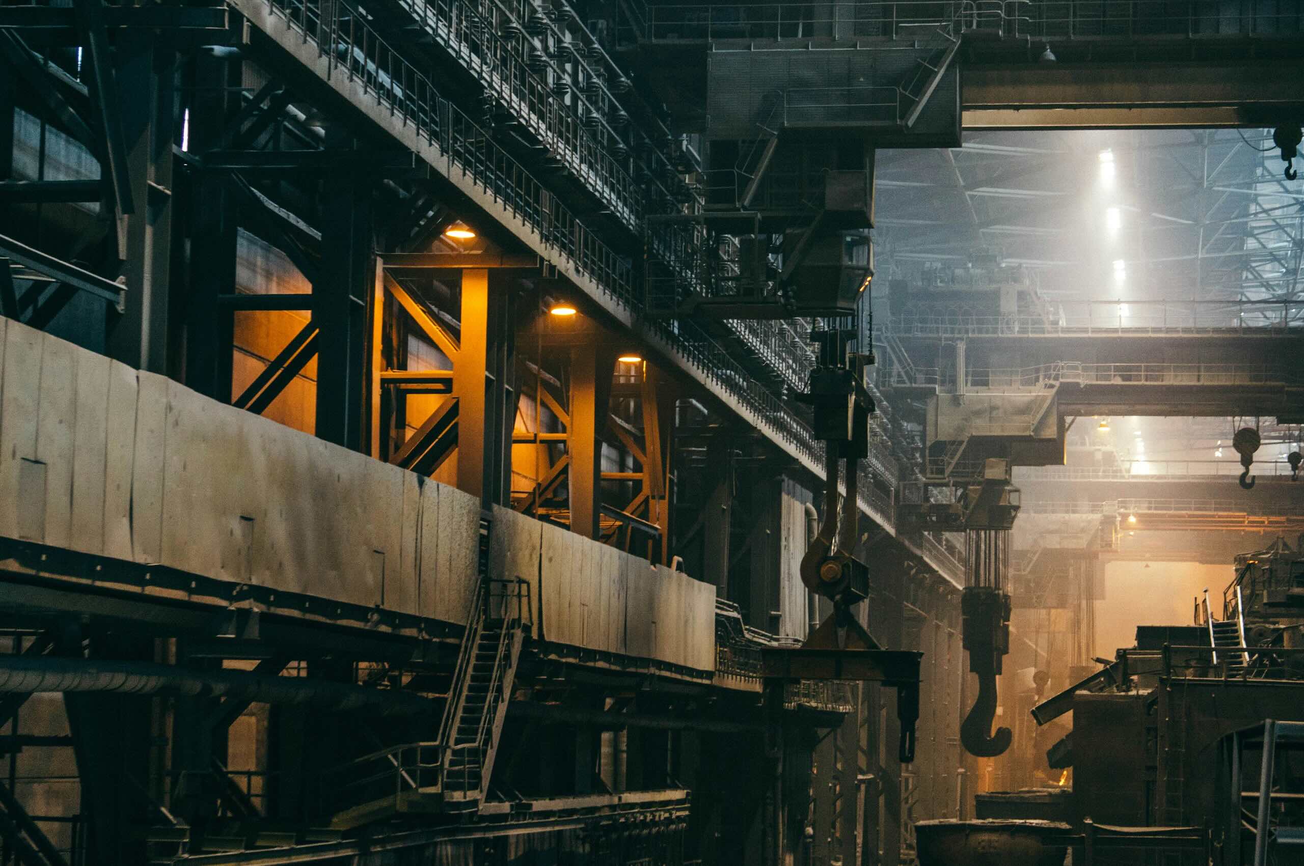 Inside a large industrial warehouse, typical of the logistics and manufacturing businesses around Luton and Dunstable
