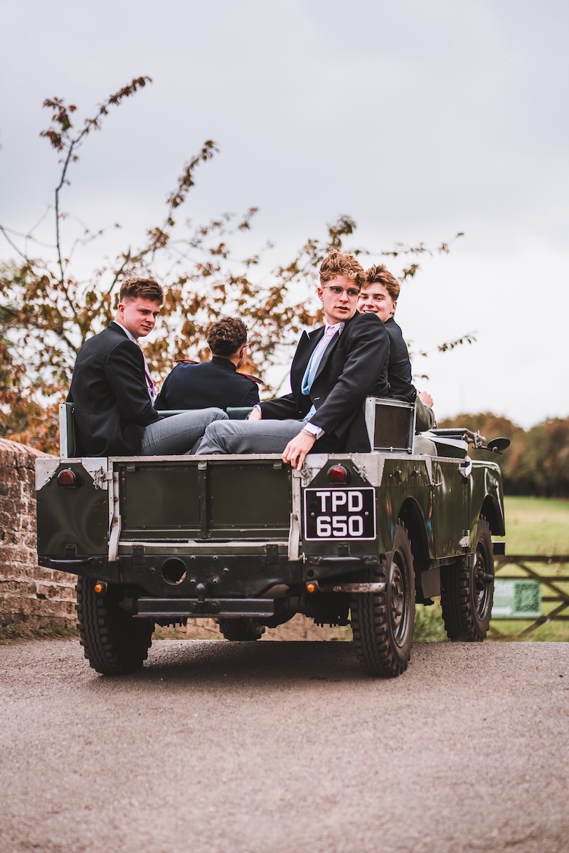Lifestyle, Landrover transports guests Wedding Photography