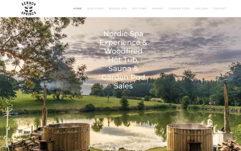 Kernow Springs website design for Cornwall outdoor events business